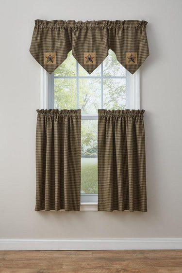 Pieced Star Valance - Triple Point Park Designs - The Fox Decor